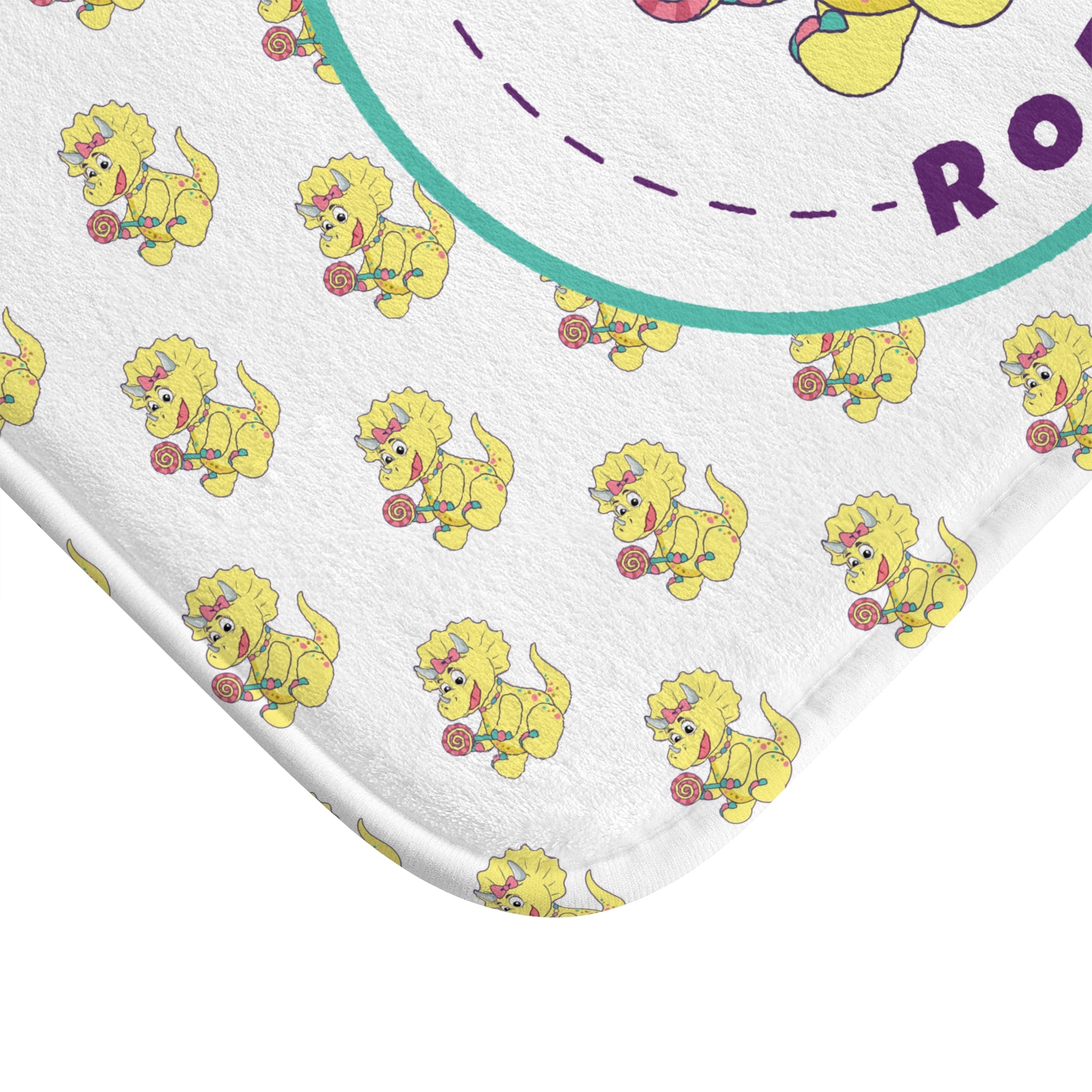Tyra the Triceratops Bath Mat