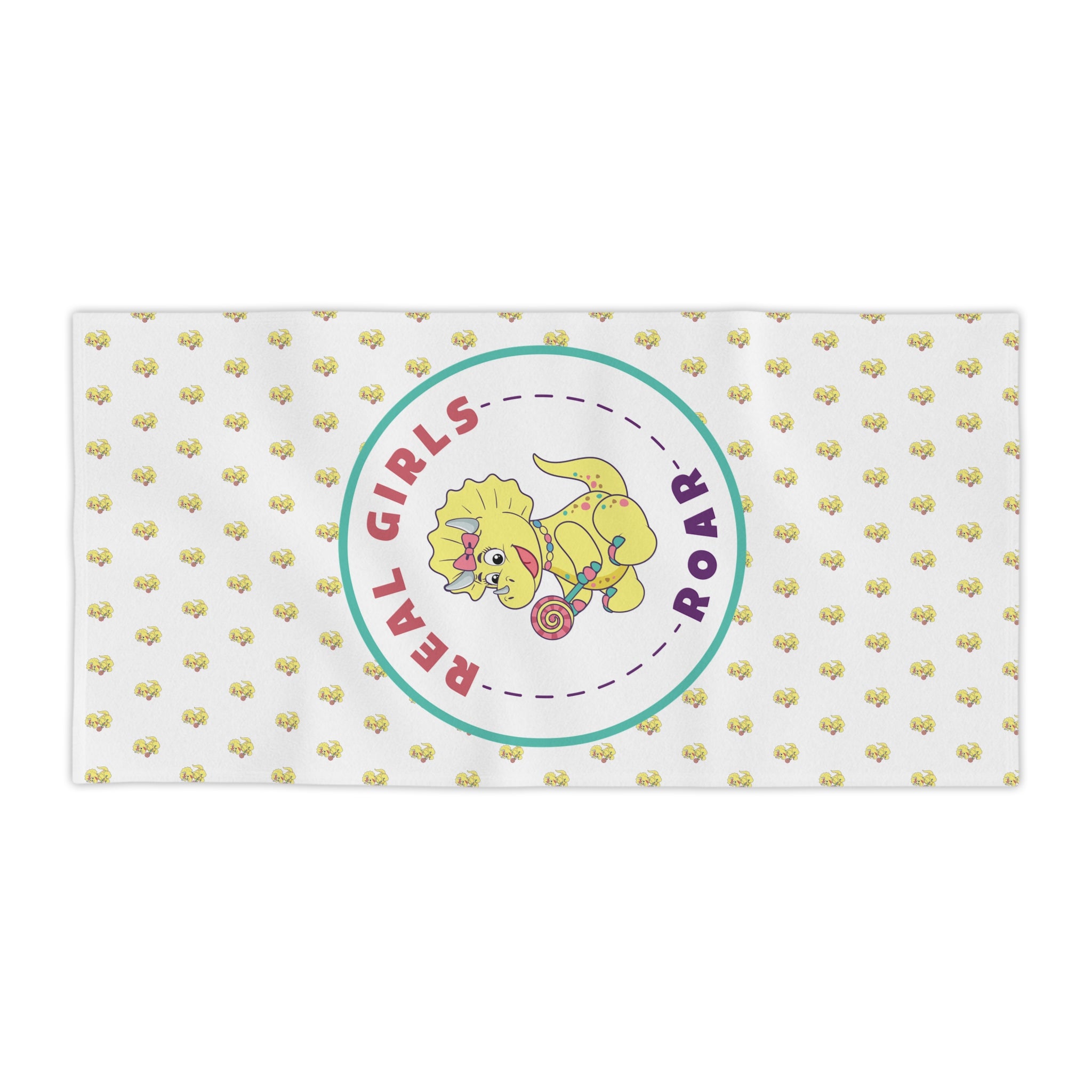 Tyra the Triceratops Beach Towel