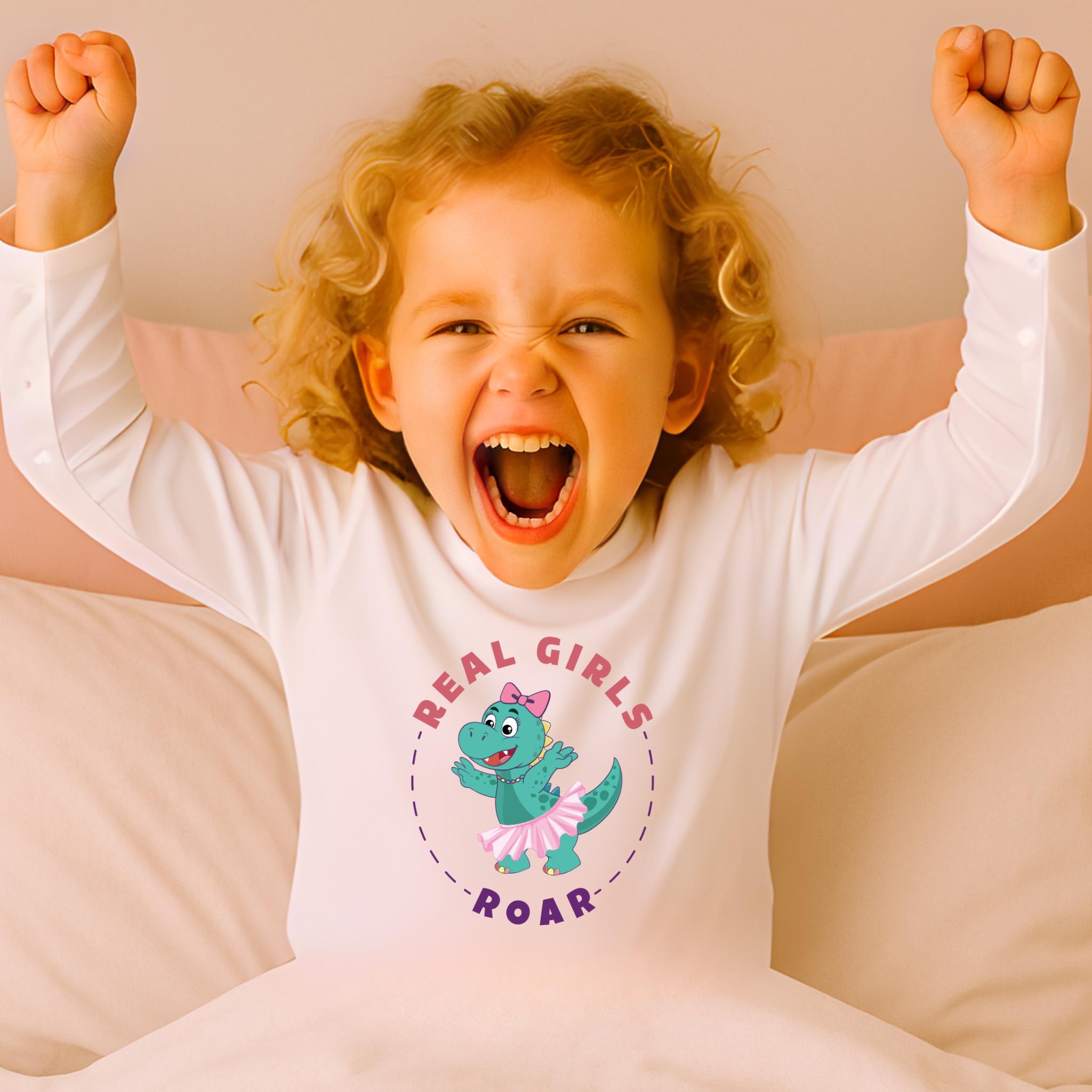 Twyla the T-Rex Toddler Long Sleeve Pajama Tee