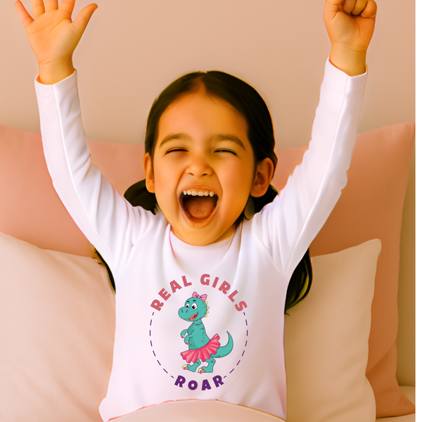 Tegan the T-Rex Toddler Long Sleeve Pajama Tee