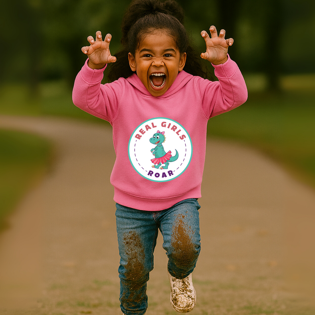 Tegan the T-Rex Kids Toddler Fleece Hoodie