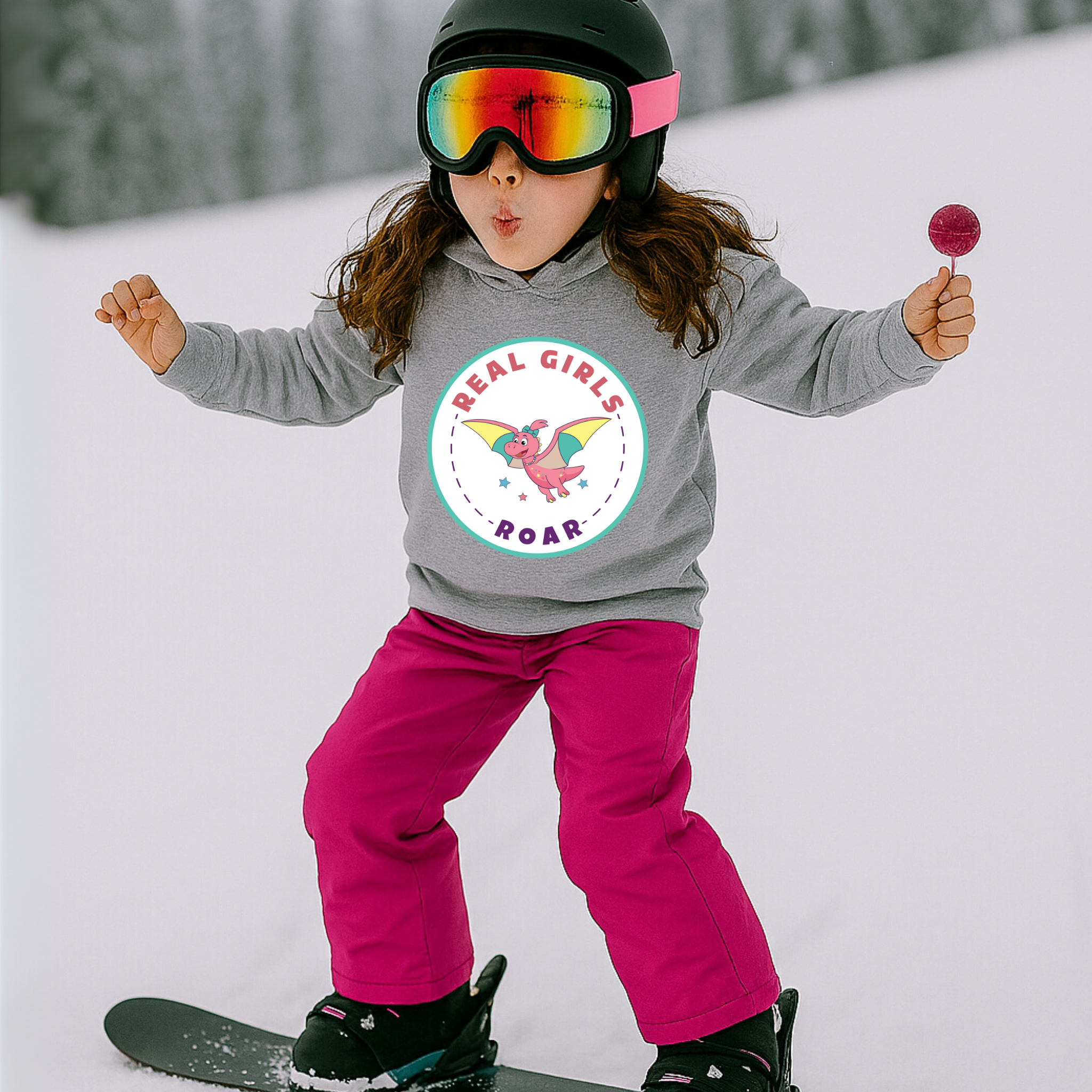 Pearly the Pterodactyl  Toddler Fleece Hoodie