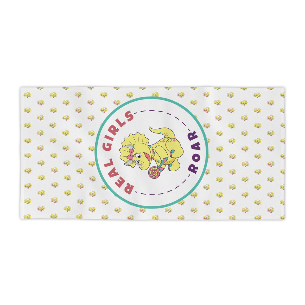 Tyra the Triceratops Beach Towel